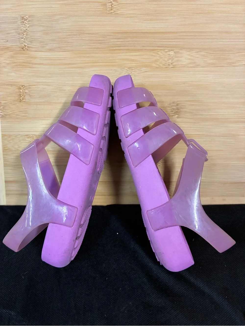 CROCS lavender Jelly Fisherman Sandals - Size 1